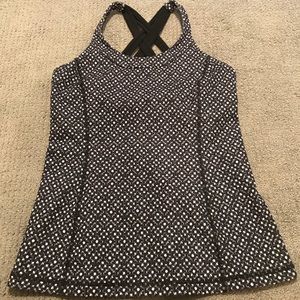Black and White Lululemon Tank